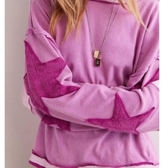 new FREE PEOPLE we the free you're a star long sleeve tee S L - Picture 1 of 2